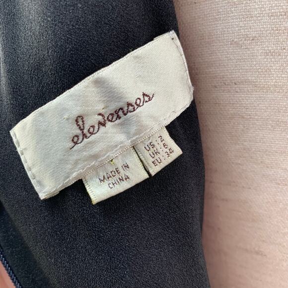 Anthropologie Elevenses Navy Lace Jumpsuit Size 2 - Picture 11 of 11